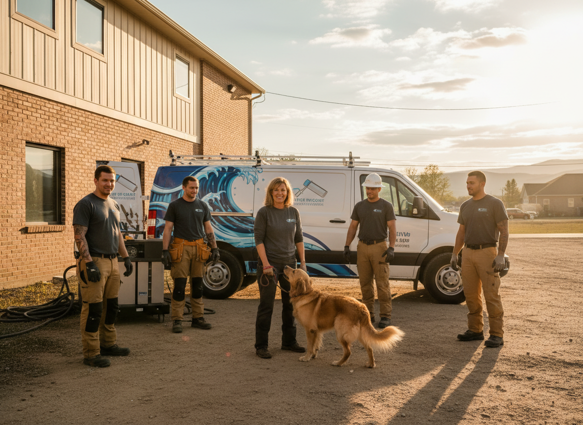 The Water Damage Restoration Patton team at work in Patton