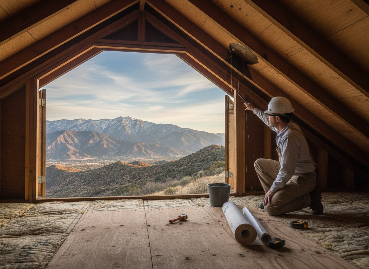 Protecting Attics From Roof Leaks Near the San Bernardino Mountains