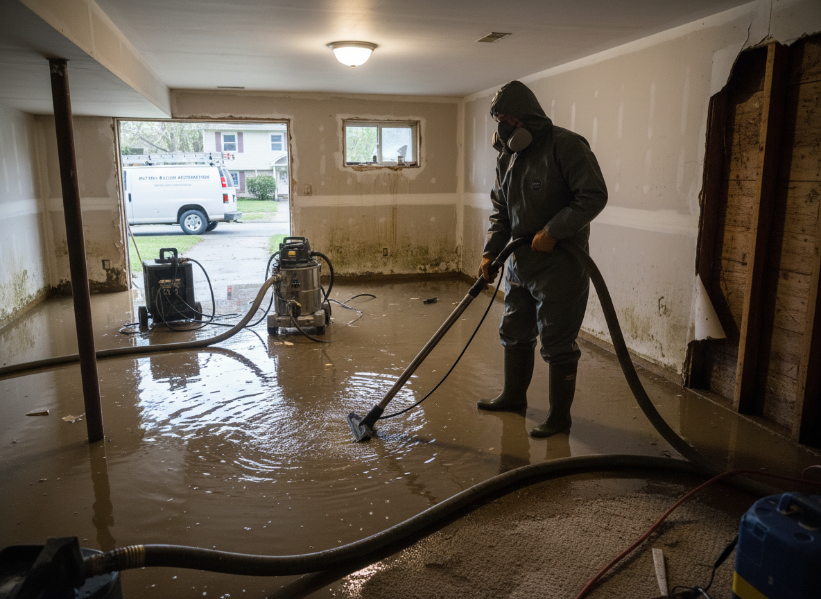 Flood restoration services in Patton