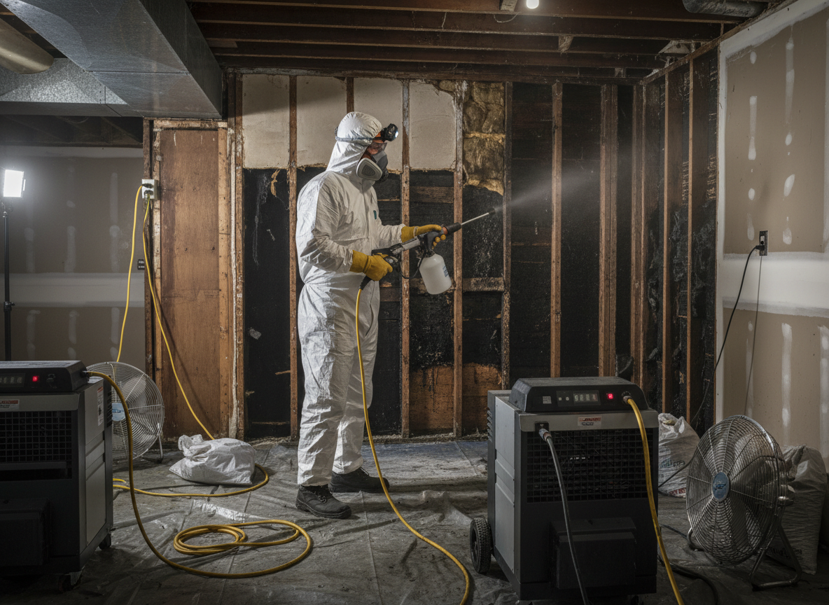 Mold remediation after water damage in Patton