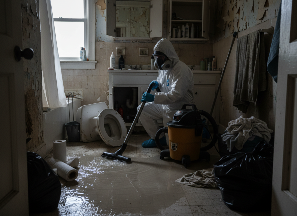 Toilet overflow cleanup in Patton